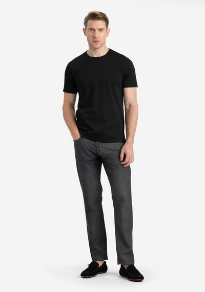 Metallic Black Mercerized Single Jersey
