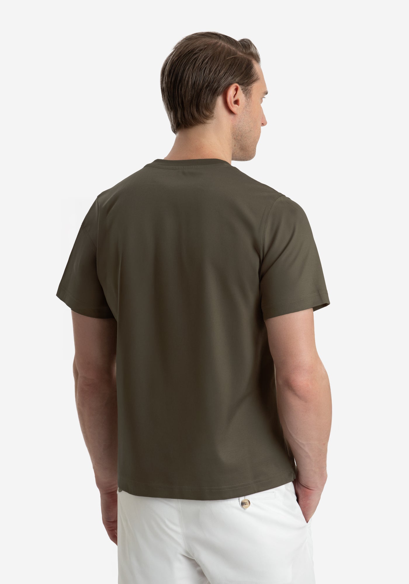 Smoked Olive Mercerized Interlock Jersey