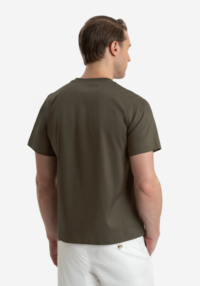 Smoked Olive Mercerized Interlock Jersey