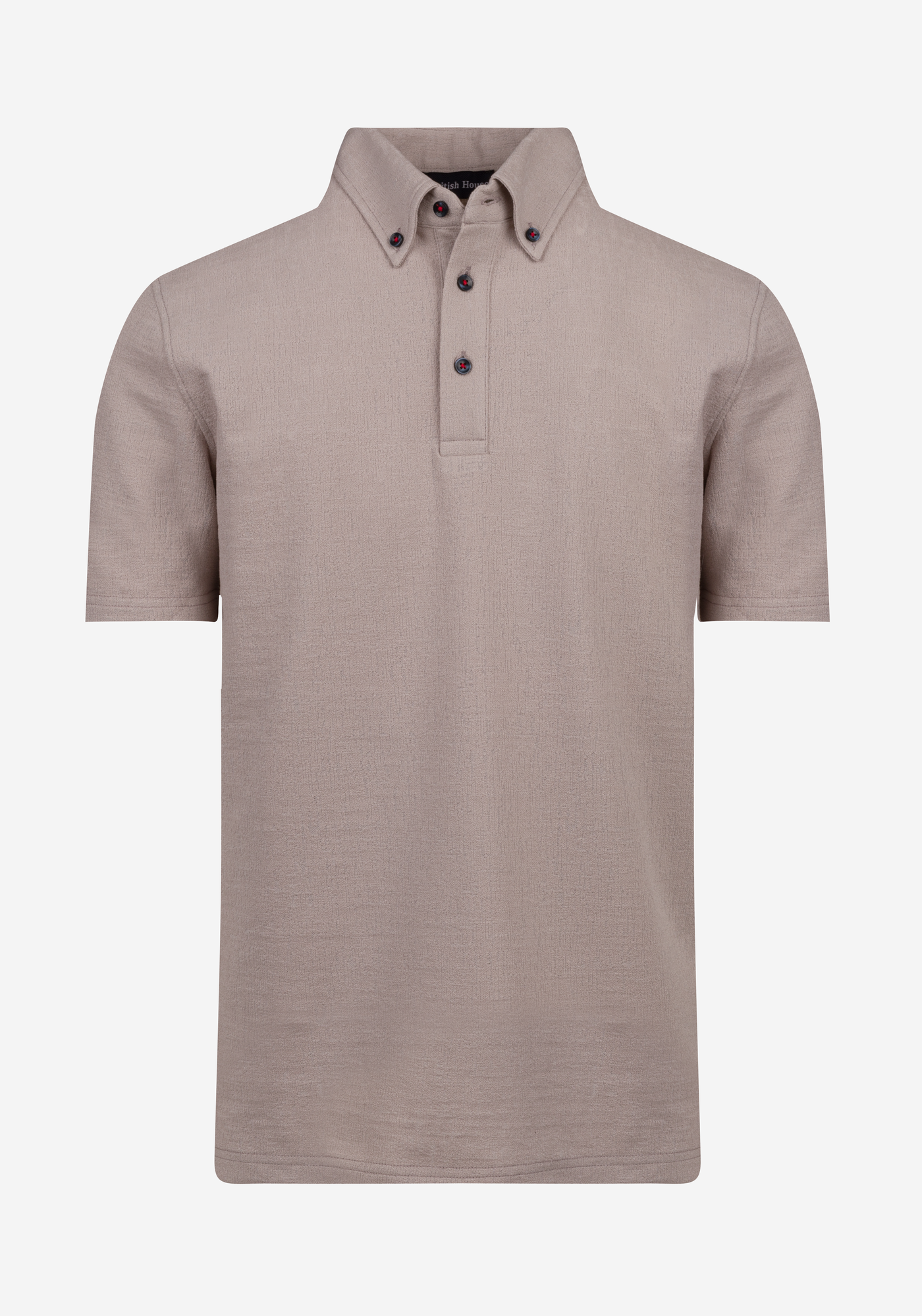 Earthstone Beige Jacquard Polo Shirt