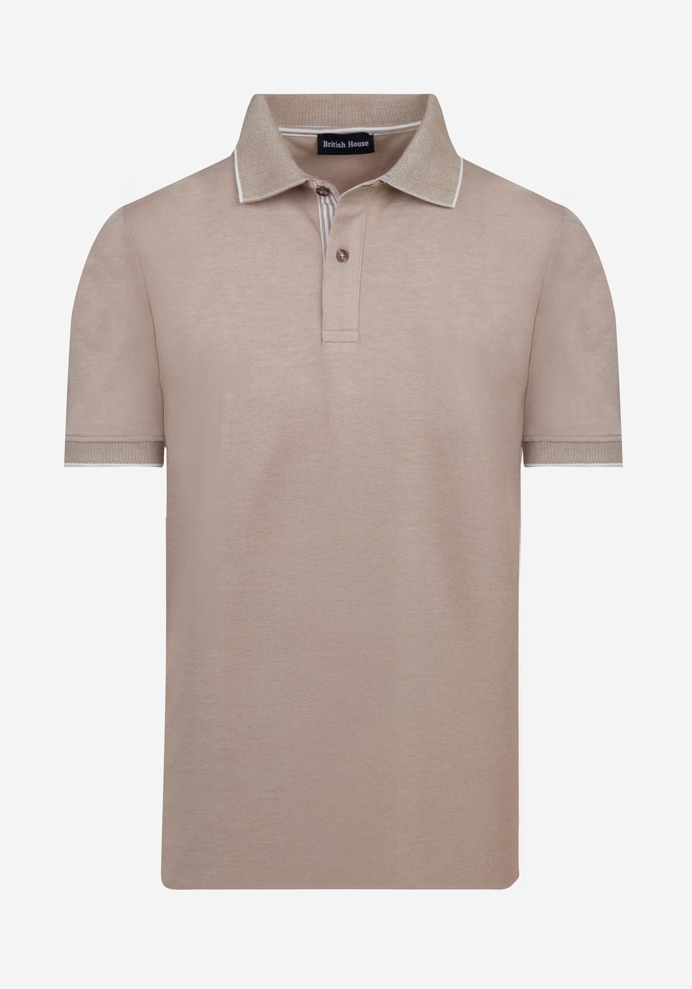 Dune Beige Cotton Polo Shirt