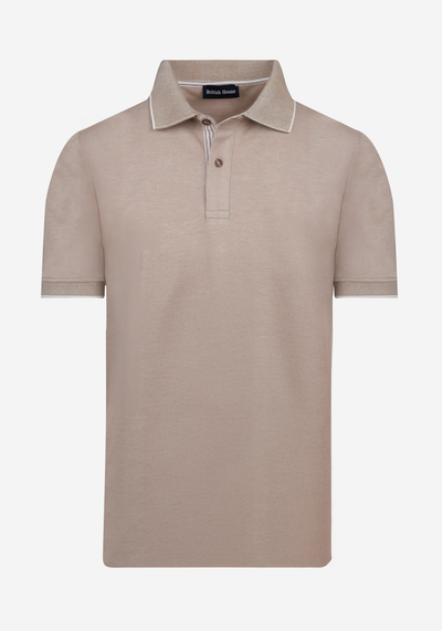 Dune Beige Cotton Polo Shirt