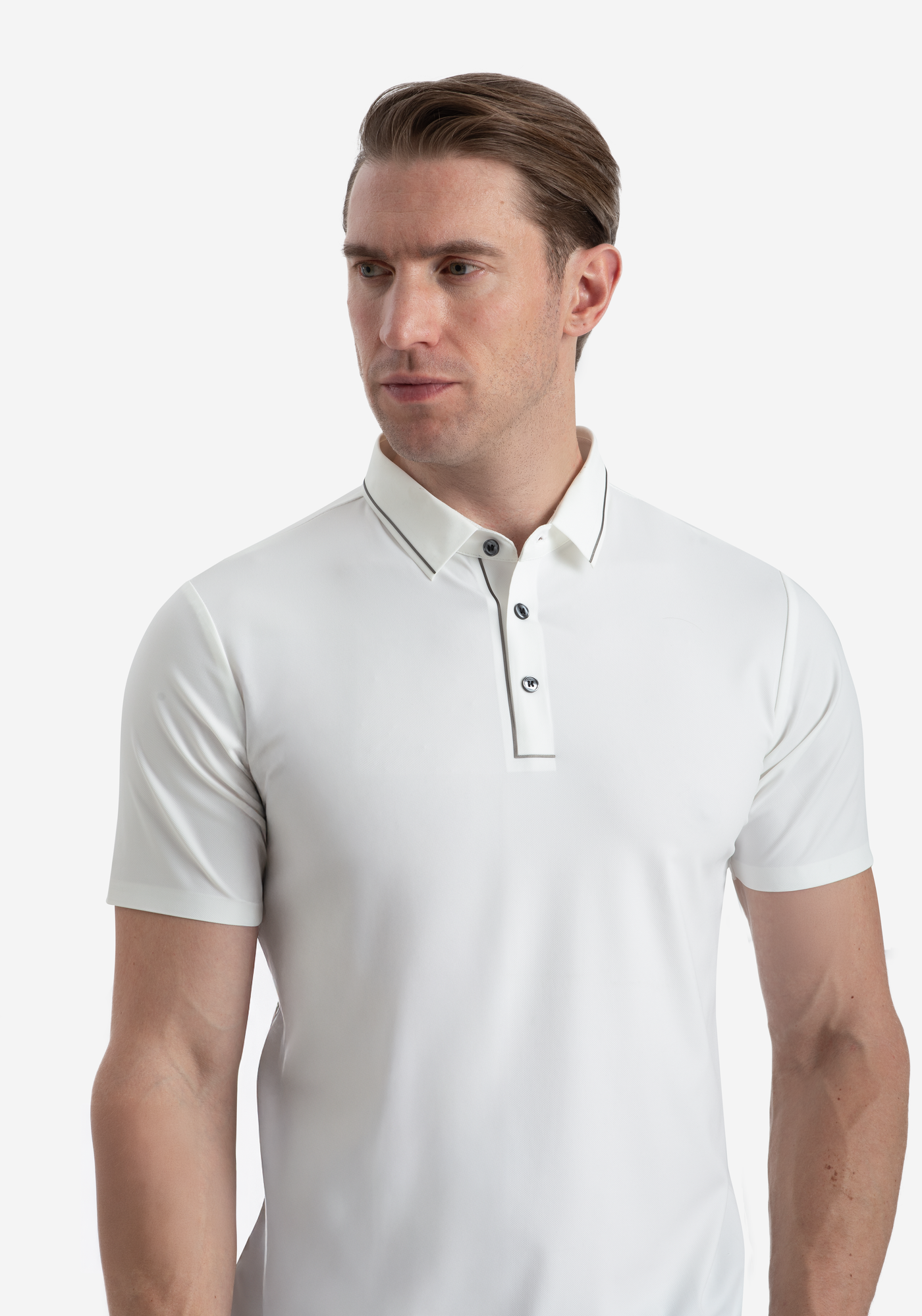 Pearl White Aero-Hybrid Polo Shirt