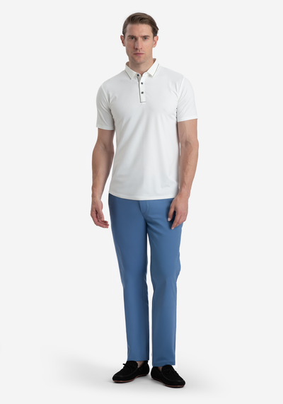 Pearl White Aero-Hybrid Polo Shirt