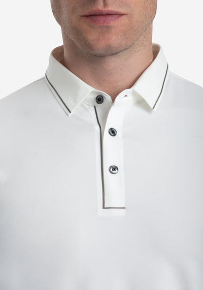Pearl White Aero-Hybrid Polo Shirt