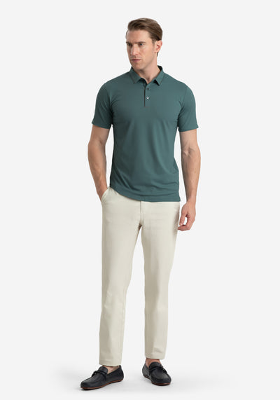 Mineral Teal Aero-Hybrid Polo Shirt