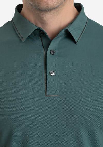 Mineral Teal Aero-Hybrid Polo Shirt