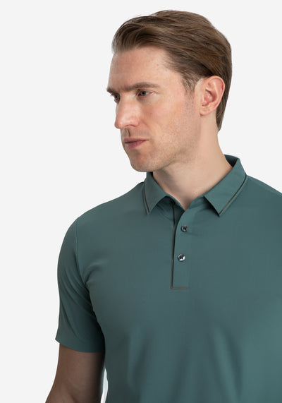 Mineral Teal Aero-Hybrid Polo Shirt