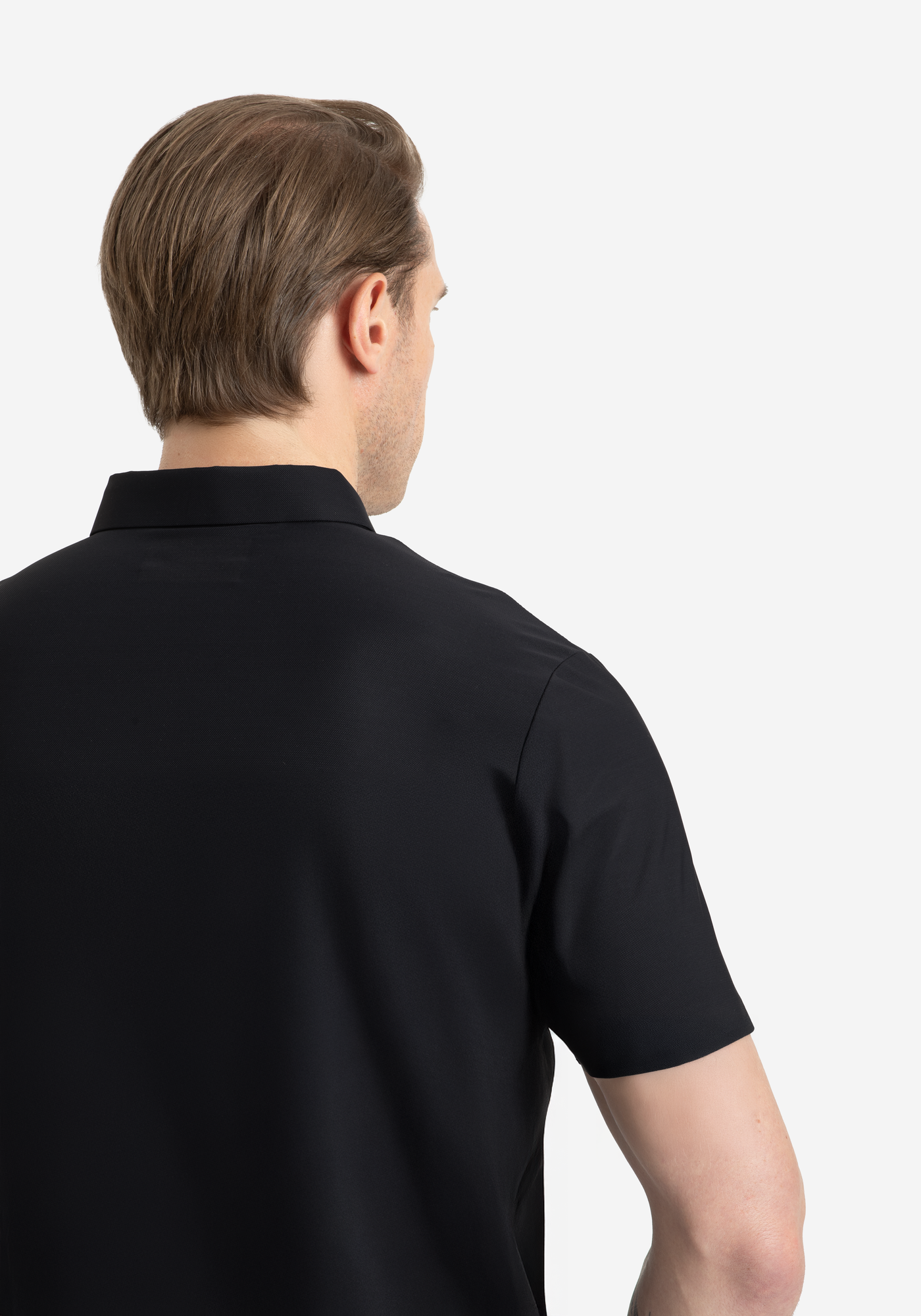 Obsidian Black Aero-Hybrid Polo Shirt