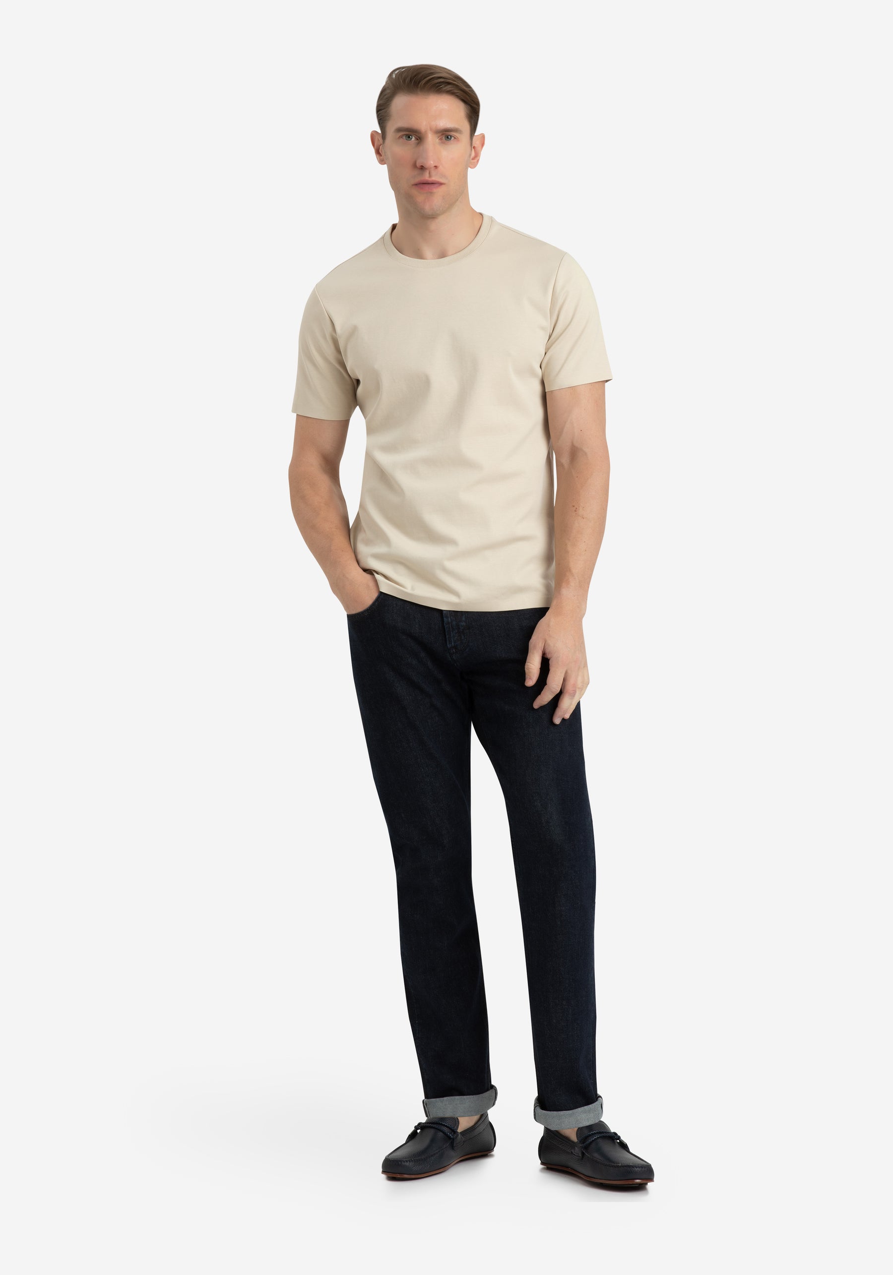 Oyster Beige Aero-Hybrid T-Shirt