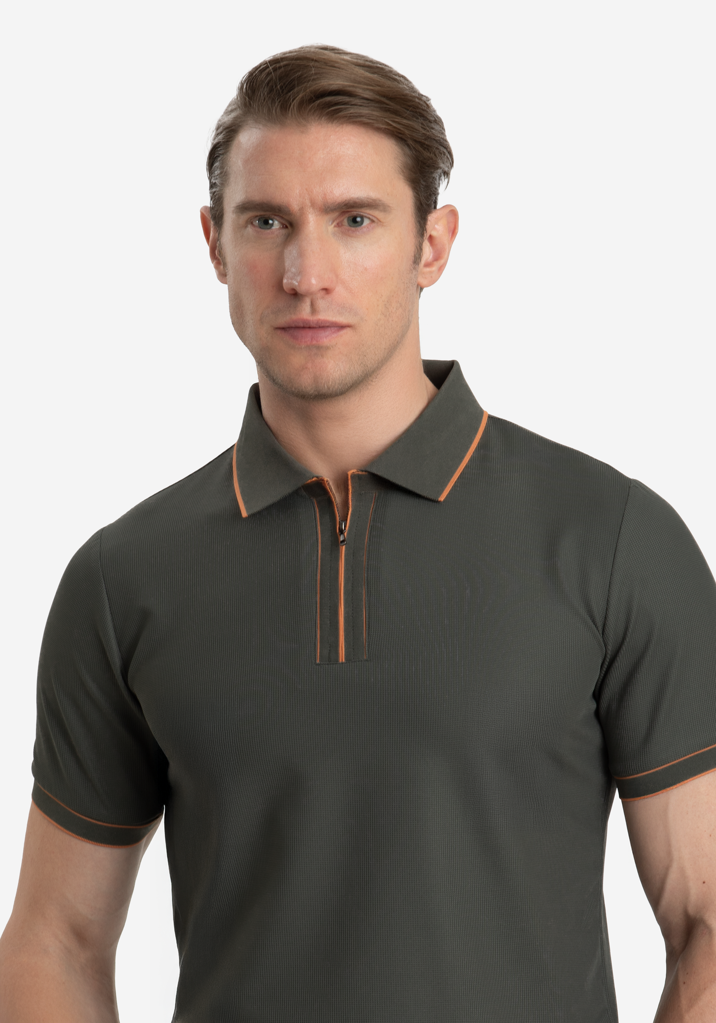 Smoked Olive Aero-Hybrid Polo Shirt