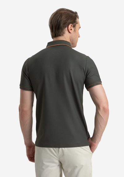 Smoked Olive Aero-Hybrid Polo Shirt