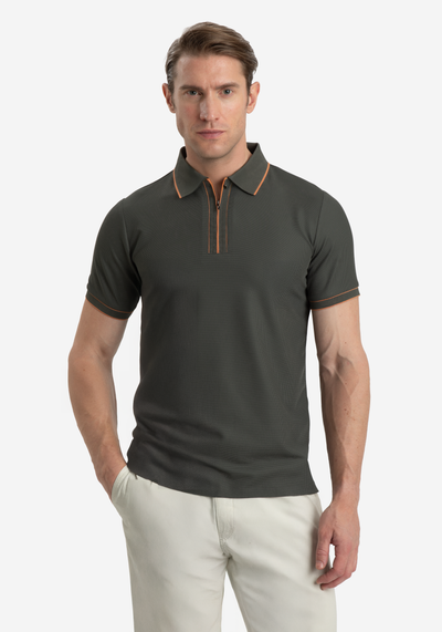 Smoked Olive Aero-Hybrid Polo Shirt