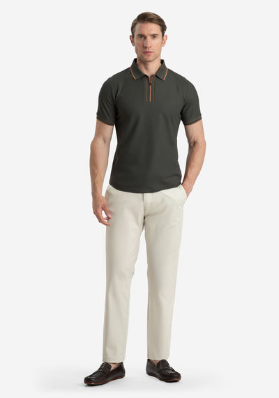 Smoked Olive Aero-Hybrid Polo Shirt