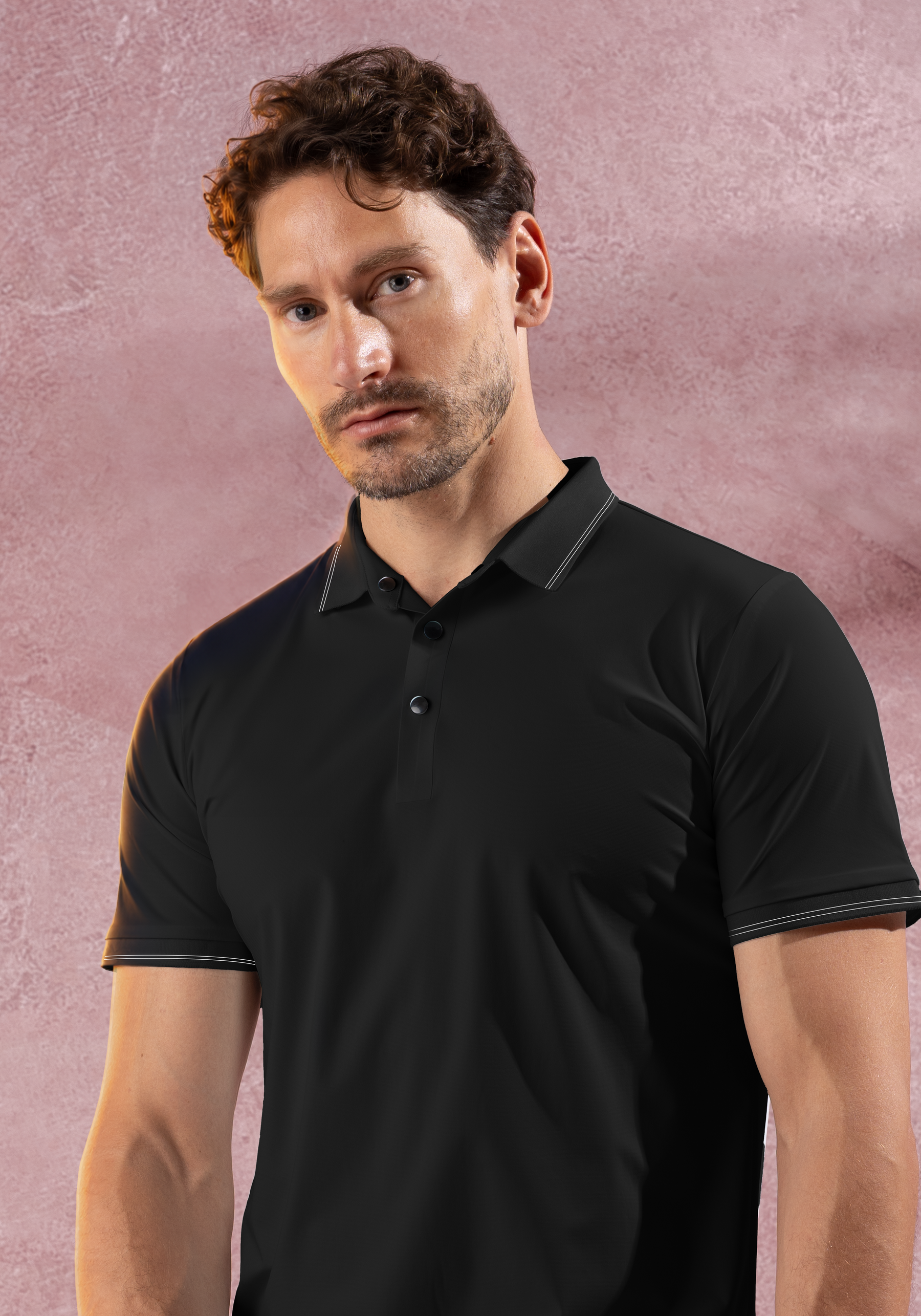 Nightfall Black Aero-Hybrid Polo Shirt