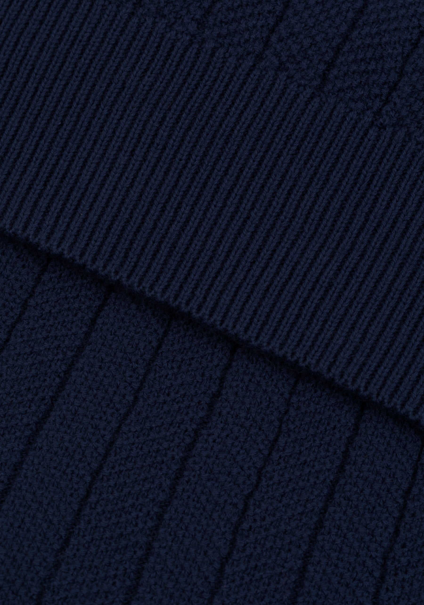 Midnight Blue Knitted Polo Shirt