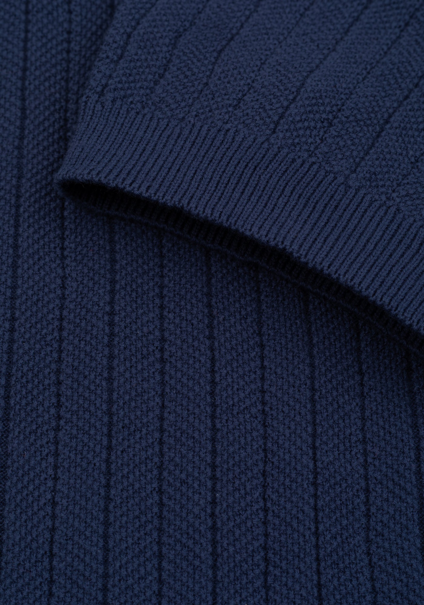 Admiral Blue Knitted Polo Shirt