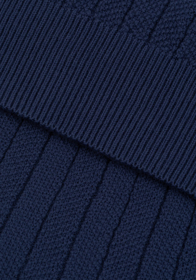 Admiral Blue Knitted Polo Shirt