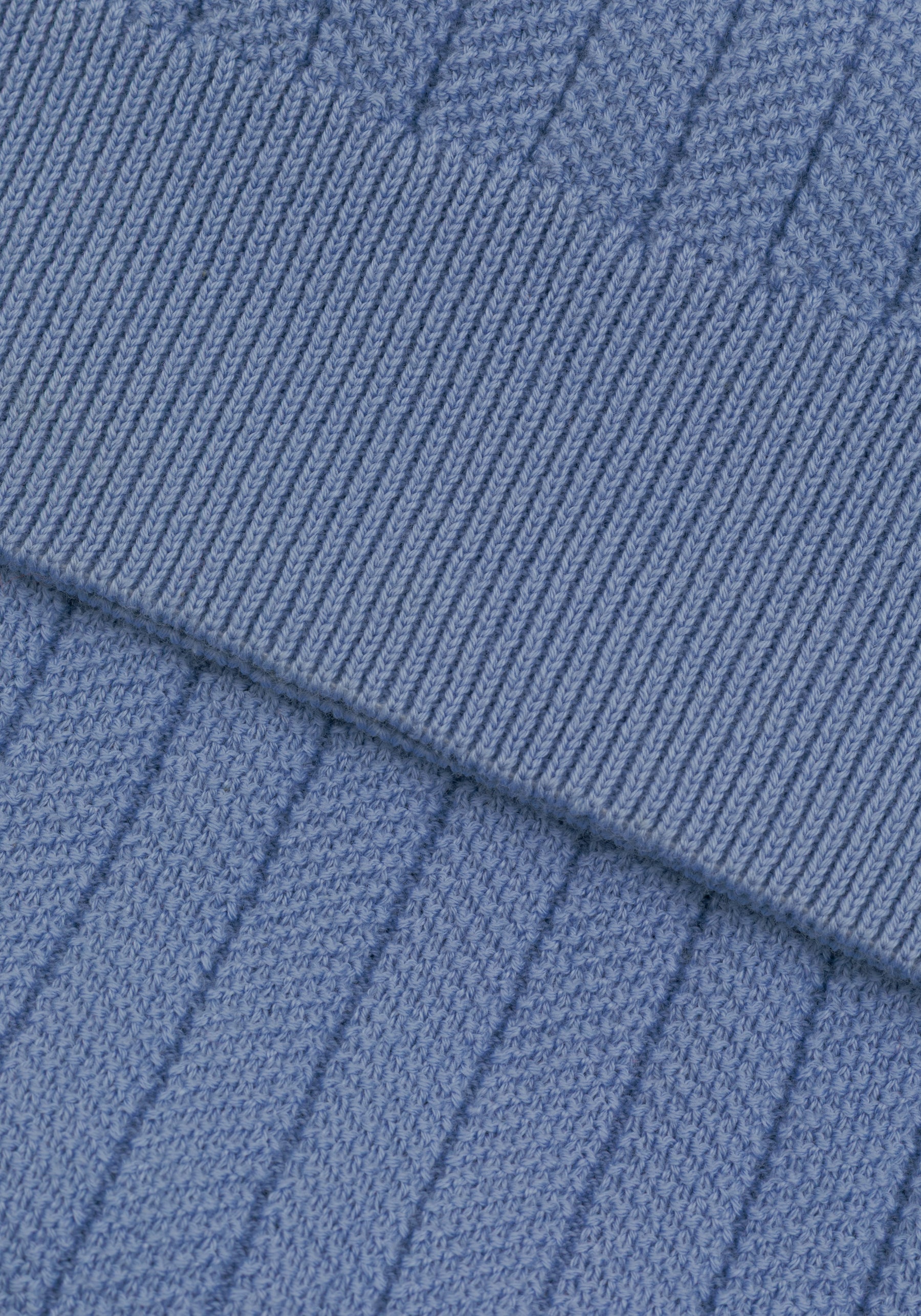 Powder Blue Knitted Polo Shirt