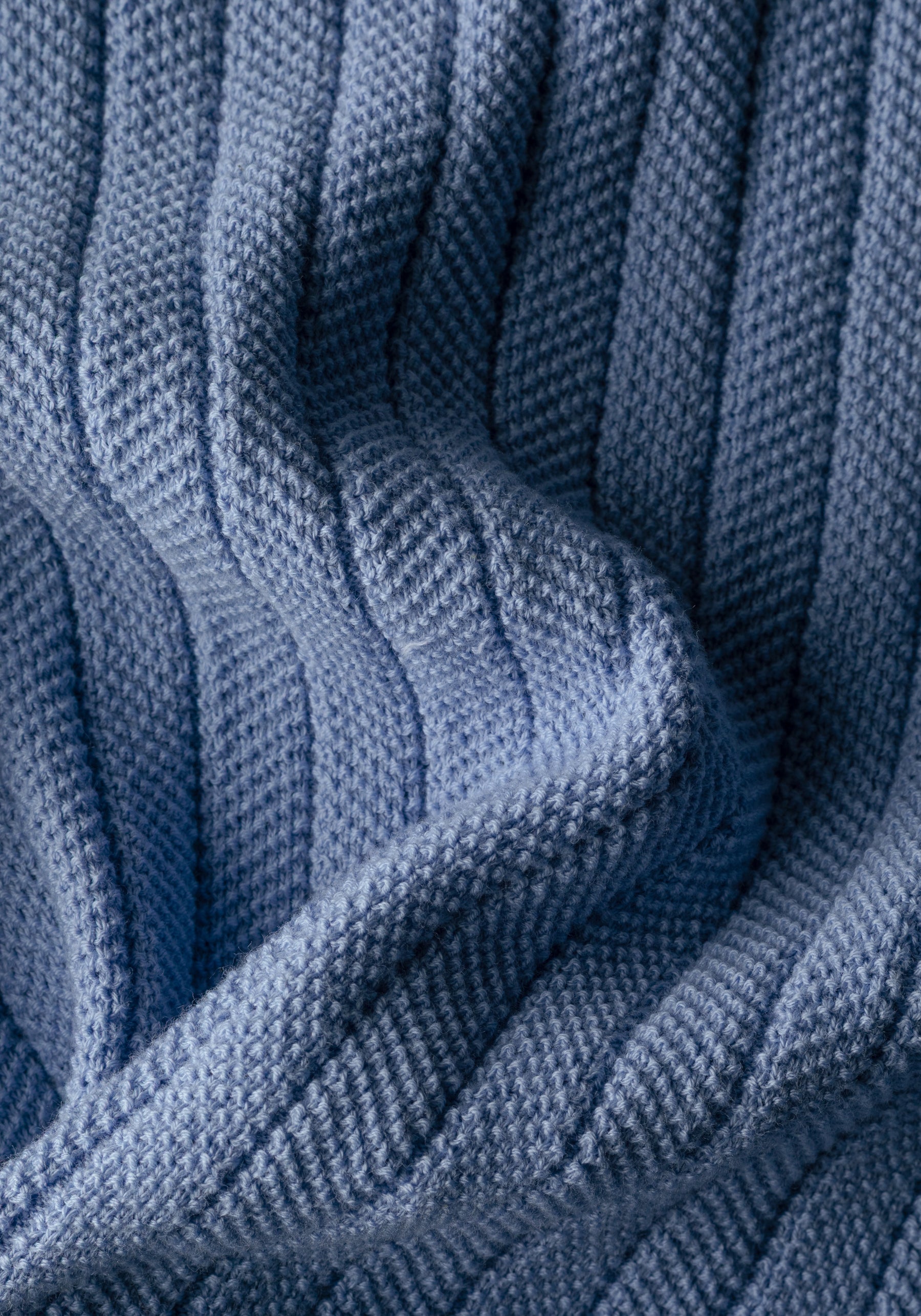 Powder Blue Knitted Polo Shirt