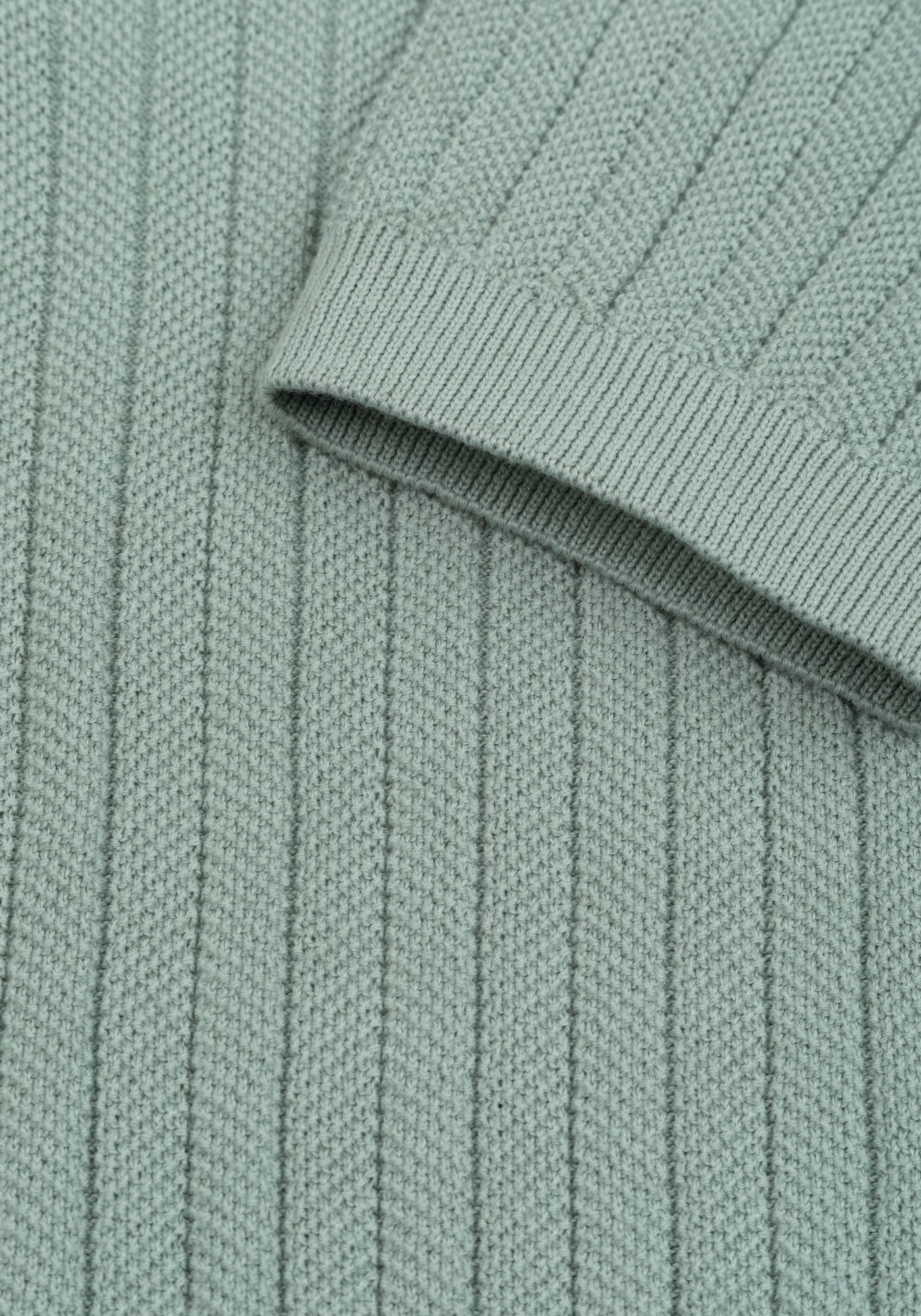 Mist Green Knitted Polo Shirt