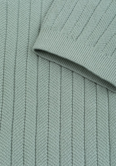 Mist Green Knitted Polo Shirt