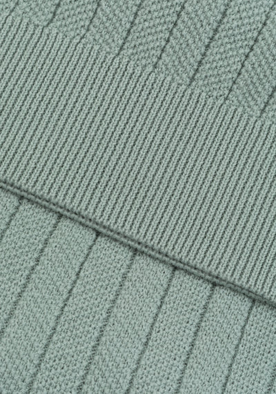 Mist Green Knitted Polo Shirt