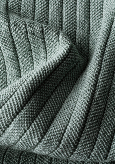 Mist Green Knitted Polo Shirt