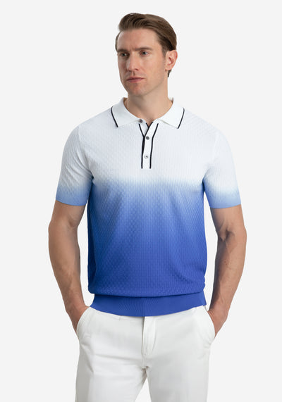 Skyfade White Polyamide Knitted Polo Shirt