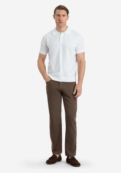 Dune White Polyamide Knitted Polo Shirt