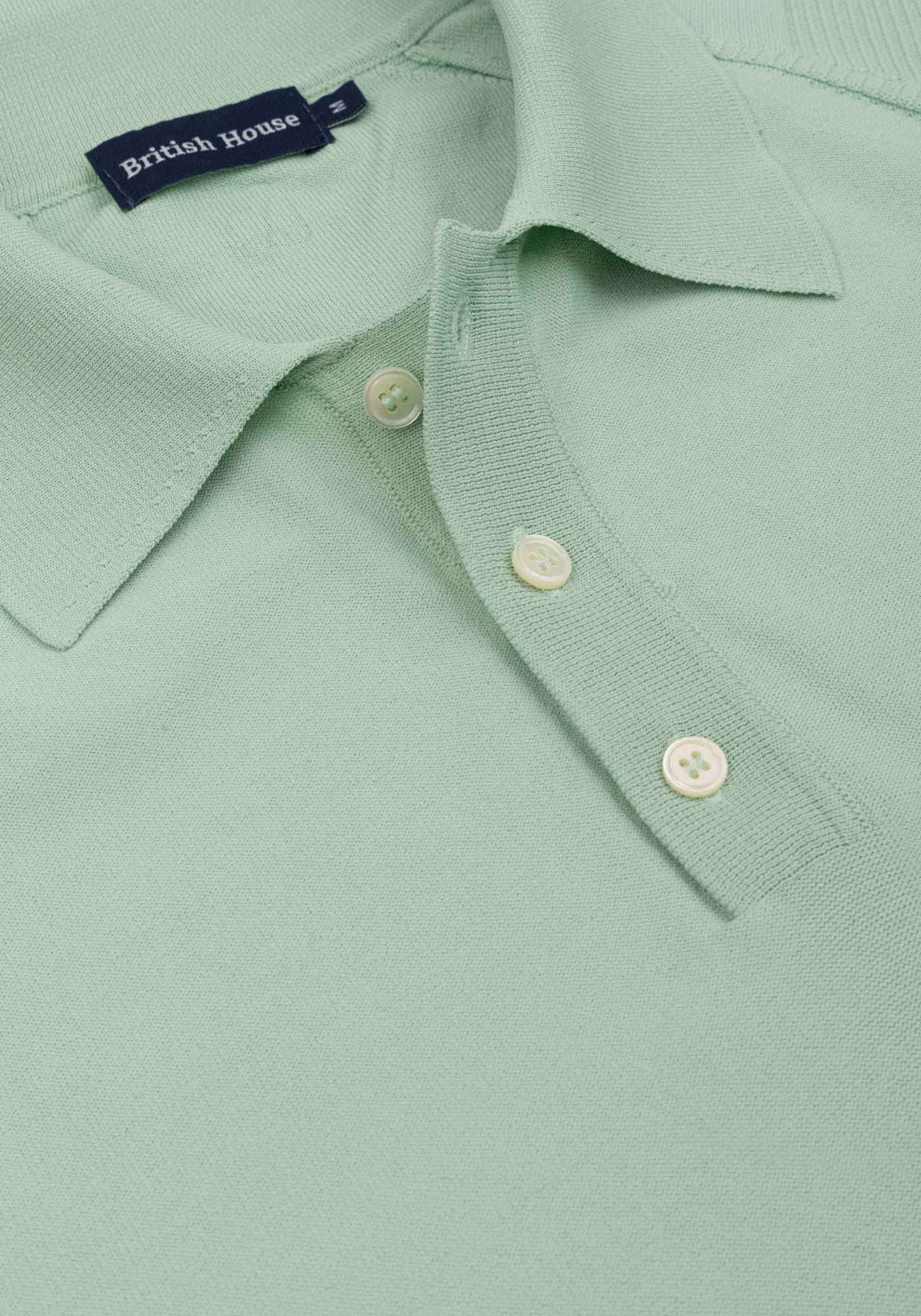 Willow Green Polyamide Knitted Polo Shirt