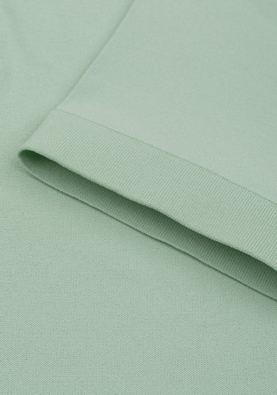 Willow Green Polyamide Knitted Polo Shirt