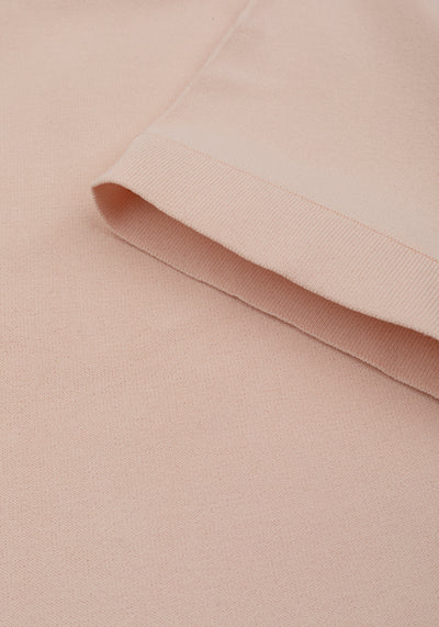 Pale Rose Polyamide Knitted Polo Shirt