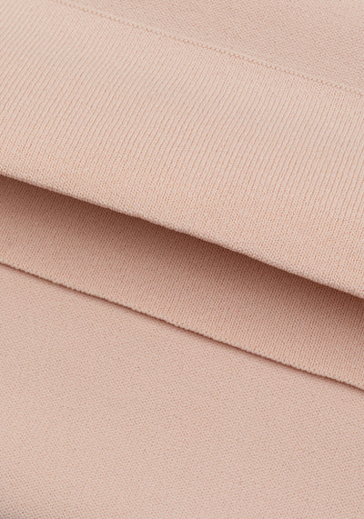 Pale Rose Polyamide Knitted Polo Shirt