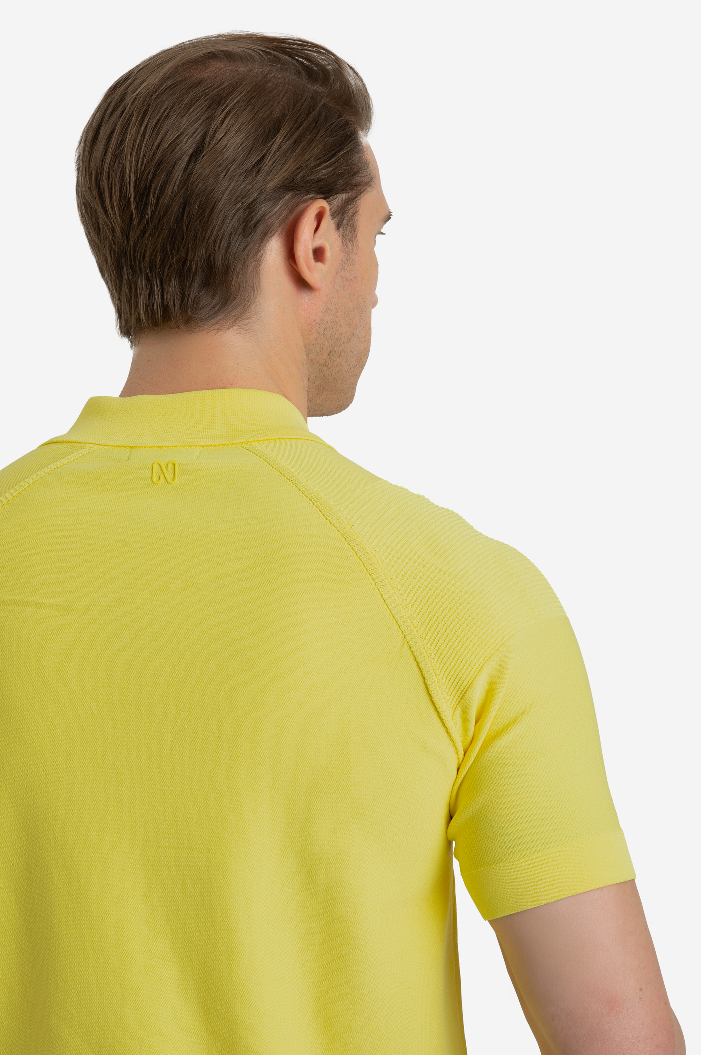 Flare Yellow Polyamide Knitted Polo Shirt
