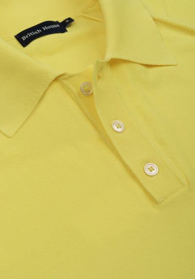 Flare Yellow Polyamide Knitted Polo Shirt