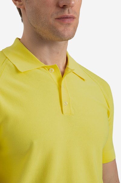 Flare Yellow Polyamide Knitted Polo Shirt