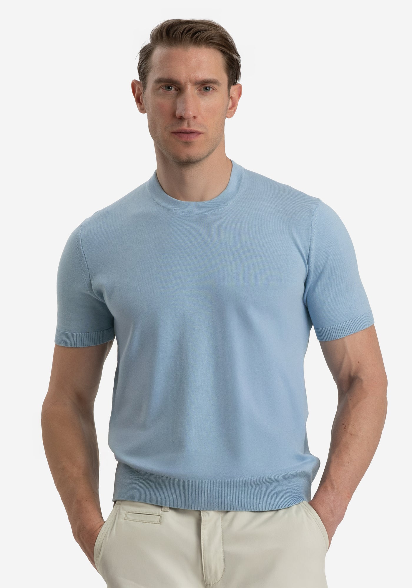 Seabreeze Blue Knitted T-Shirt