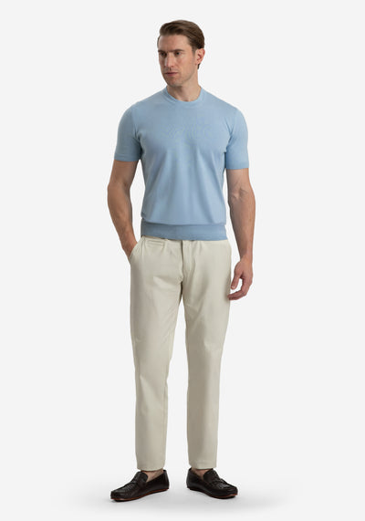 Seabreeze Blue Knitted T-Shirt