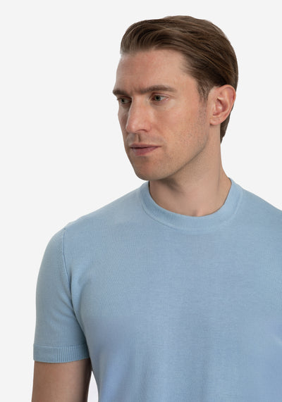 Seabreeze Blue Knitted T-Shirt