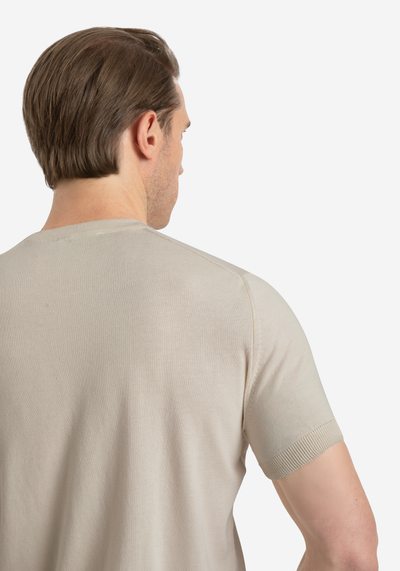 Clay Beige Knitted T-Shirt