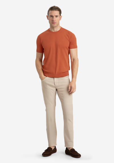 Sienna Orange Knitted T-Shirt