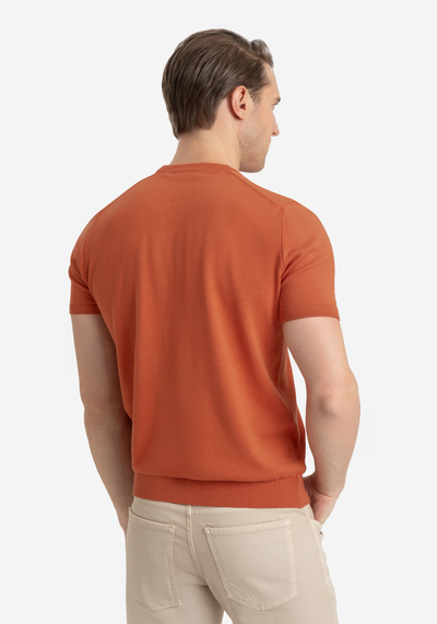 Sienna Orange Knitted T-Shirt