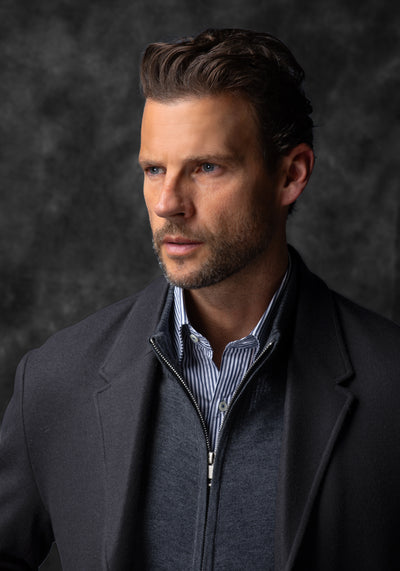 Skylight Grey Boiled Wool Jacket