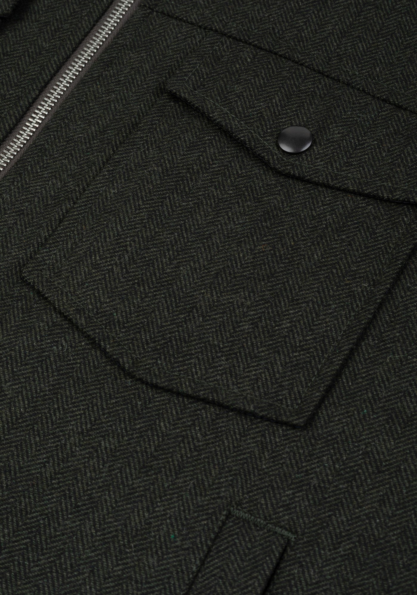 Canyon Olive Wool-Blend Bomber Jacket