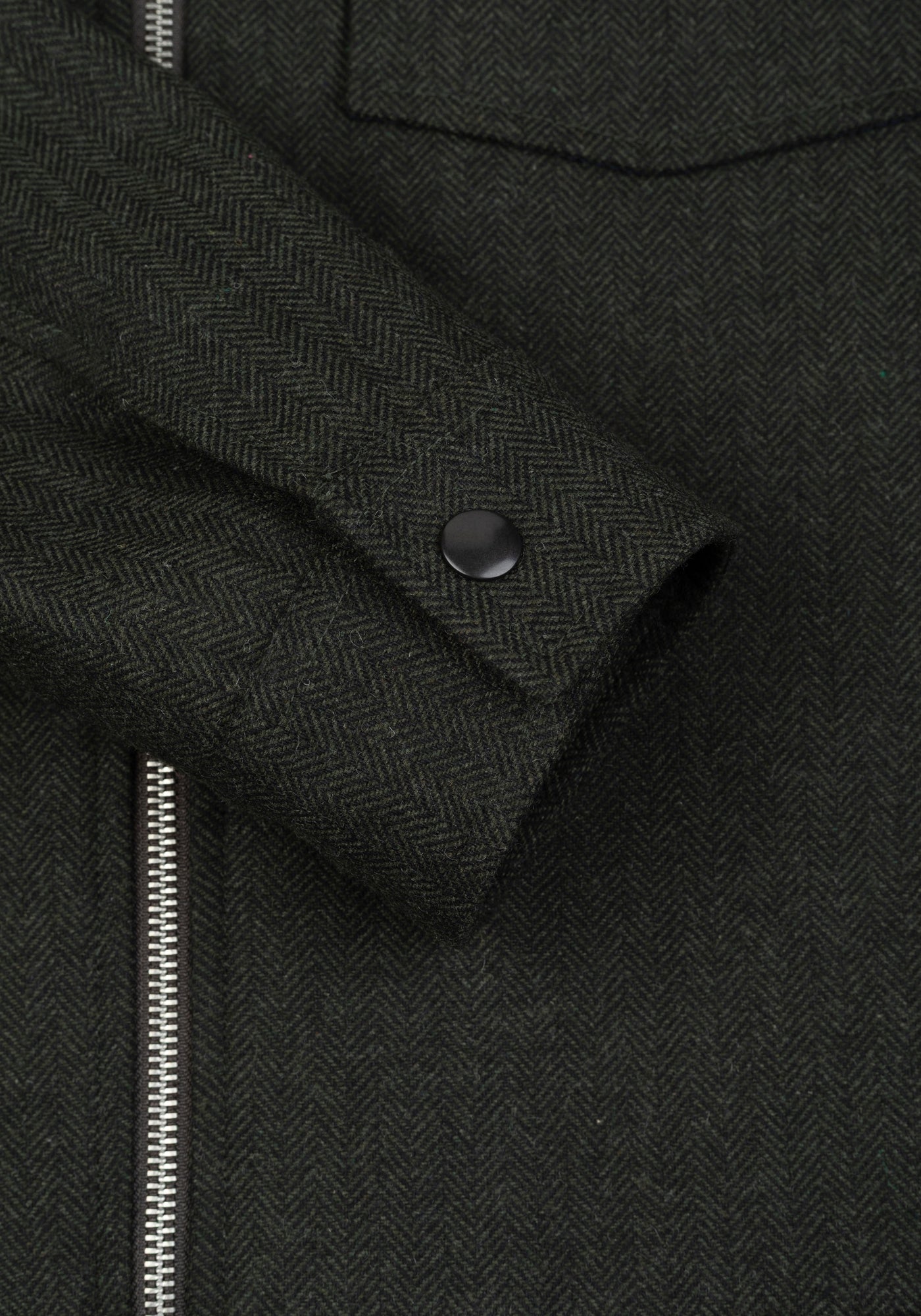 Canyon Olive Wool-Blend Bomber Jacket