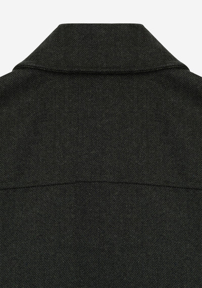 Canyon Olive Wool-Blend Bomber Jacket