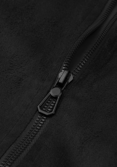 Metallic Black Suede Jacket