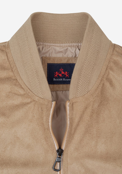 Sandstone Beige Suede Jacket
