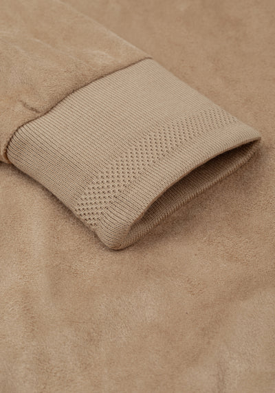 Sandstone Beige Suede Jacket